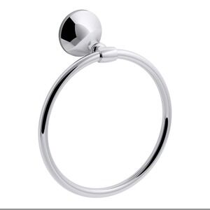 Kohler Elliston Polished Chrome Silver Towel Ring Metal R72786-CP Lasting Finish
